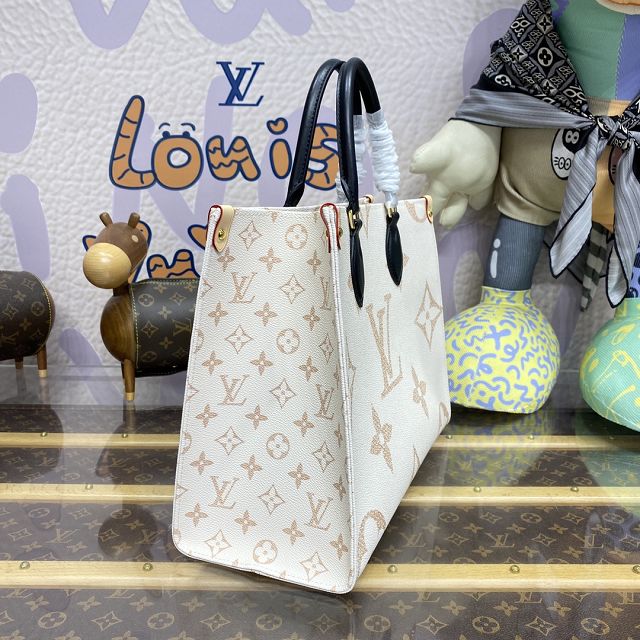 2024 Louis vuitton original monogram canvas onthego MM M46912  white