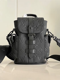 Louis vuitton original calfskin nano christopher backpack M82766 black