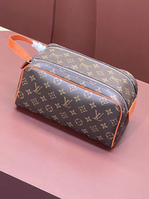 Louis vuitton original monogram canvas dopp kit toiletry pouch M46696 orange