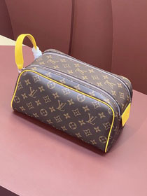 Louis vuitton original monogram canvas dopp kit toiletry pouch M46696 yellow