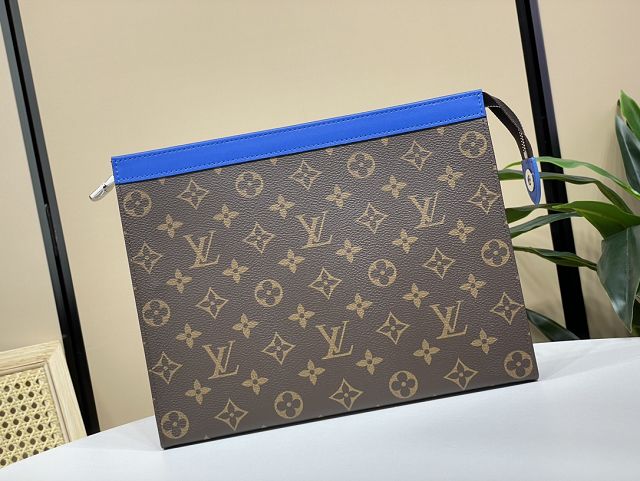 Louis vuitton original monogram canvas voyage pochette M82858 blue