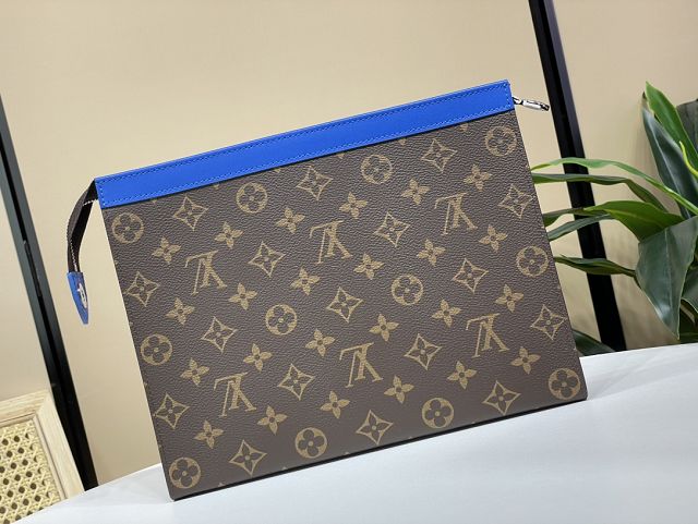 Louis vuitton original monogram canvas voyage pochette M82858 blue