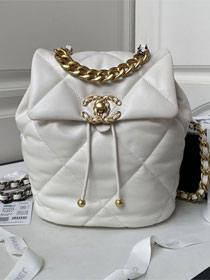 2024 CC original lambskin 19 backpack AS4223 white