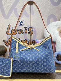 2024 Louis vuitton original denim carryAll MM M46855 blue