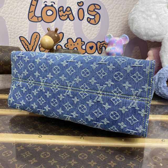 2024 Louis vuitton original denim onthego mm M46871 blue