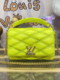 2024 Louis vuitton original lambskin GO-14 medium handbag M22891 lemon