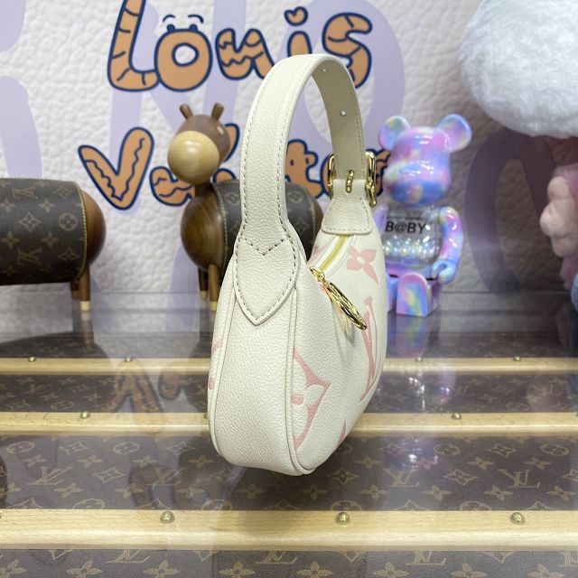 Louis vuitton original calfskin mini moon bag M24108 white&chamallow