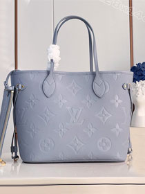 Louis vuitton original calfskin neverfull mm M45686 light blue