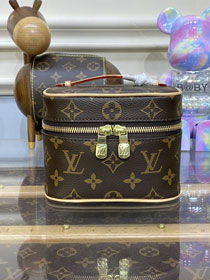 Louis vuitton original monogram nano nice cosmetic case M44936  