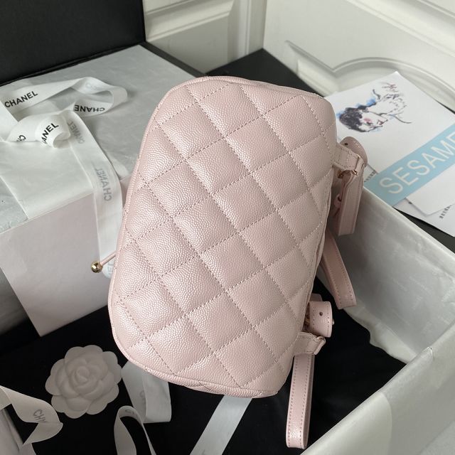 CC original grained calfskin medium backpack AS4059 light pink