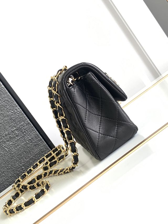 CC original lambskin mini flap bag A69900 black