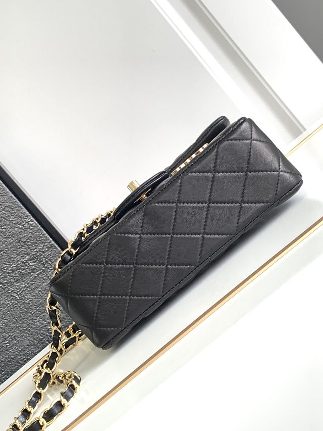 CC original lambskin mini flap bag A69900 black