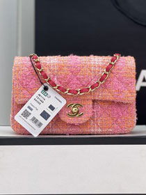 CC original tweed mini flap bag A69900 pink