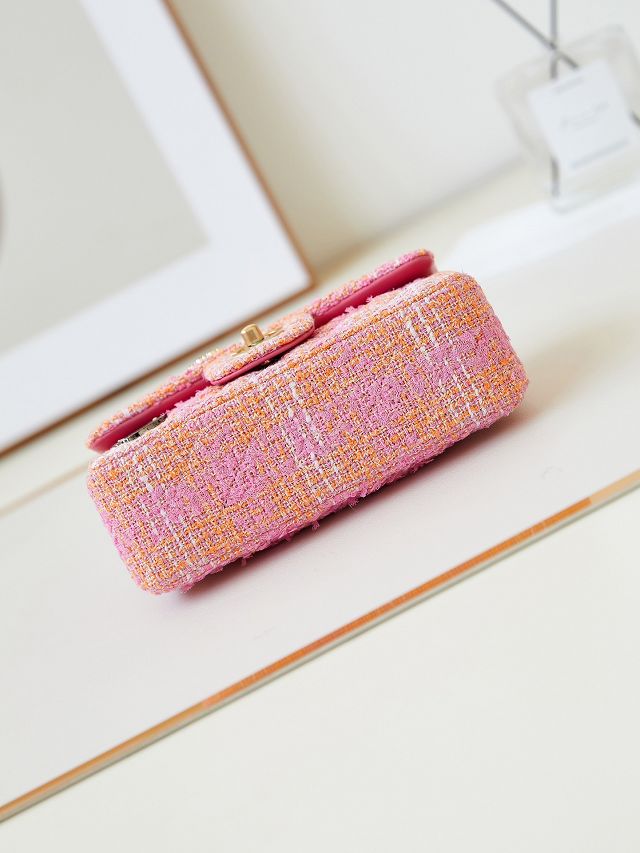 CC original tweed mini flap bag A69900 pink