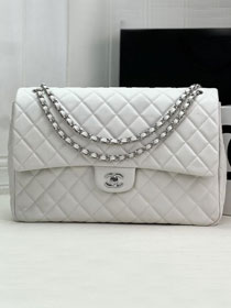 2024 CC original grained calfskin maxi flap bag AS4661 white