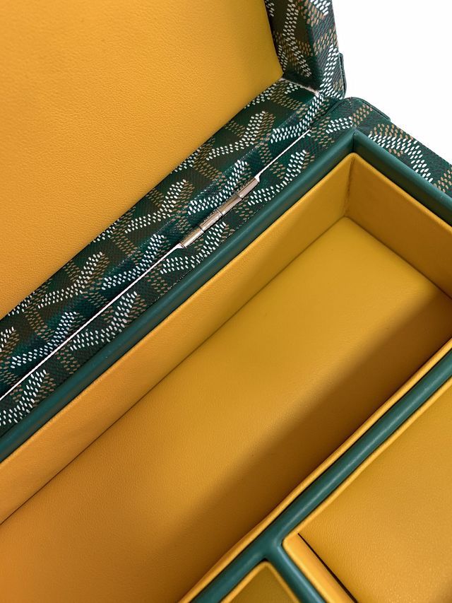 Goyard original canvas jewelry case GY0102 green