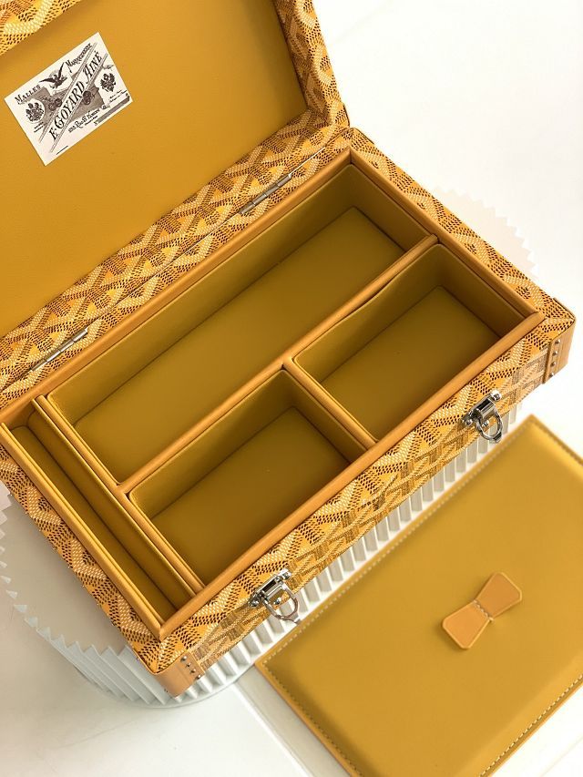 Goyard original canvas jewelry case GY0102 yellow