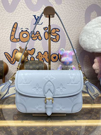 Louis vuitton original calfskin diane satchel M46846 light blue