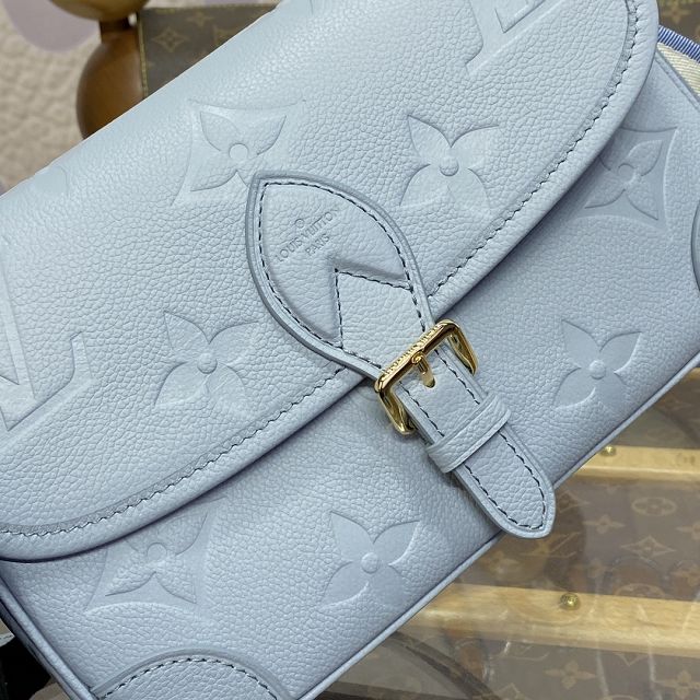 Louis vuitton original calfskin diane satchel M46846 light blue