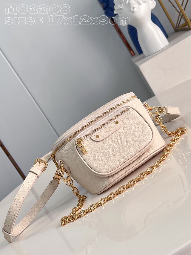 Louis vuitton original calfskin mini bumbag M83275 white