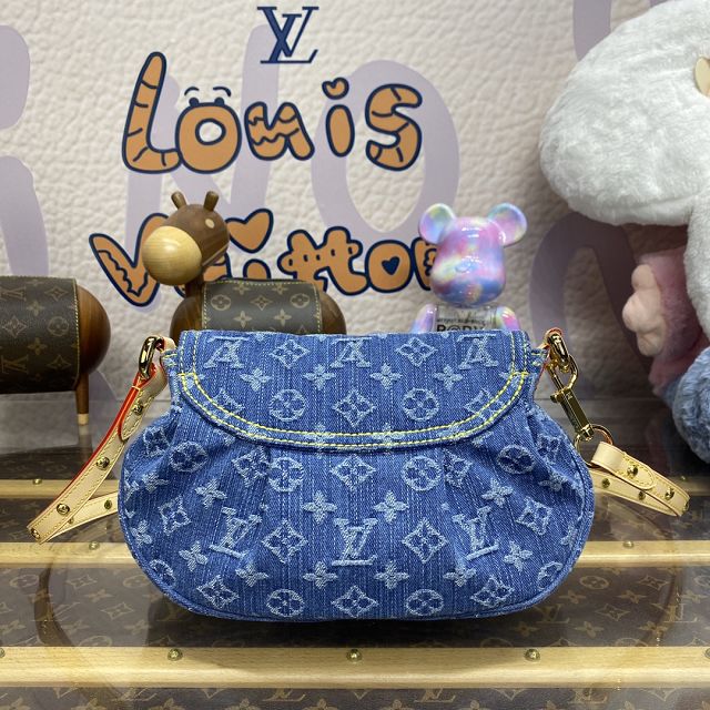 Louis vuitton original monogram denim sunset bag M46829 blue