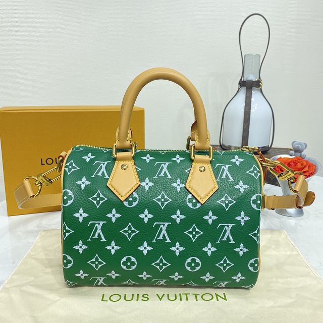 Louis vuitton original soft calfskin speedy P9 25 M24423 green