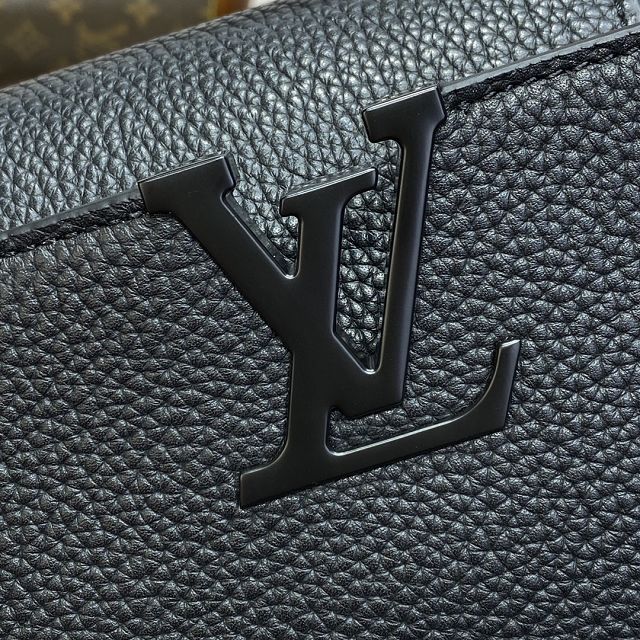 Louis vuitton original calfskin capucines east west mini M23955 black