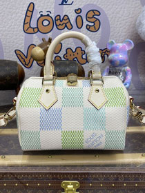 Louis vuitton original damier canvas nano speedy 20 N40515 pistachio