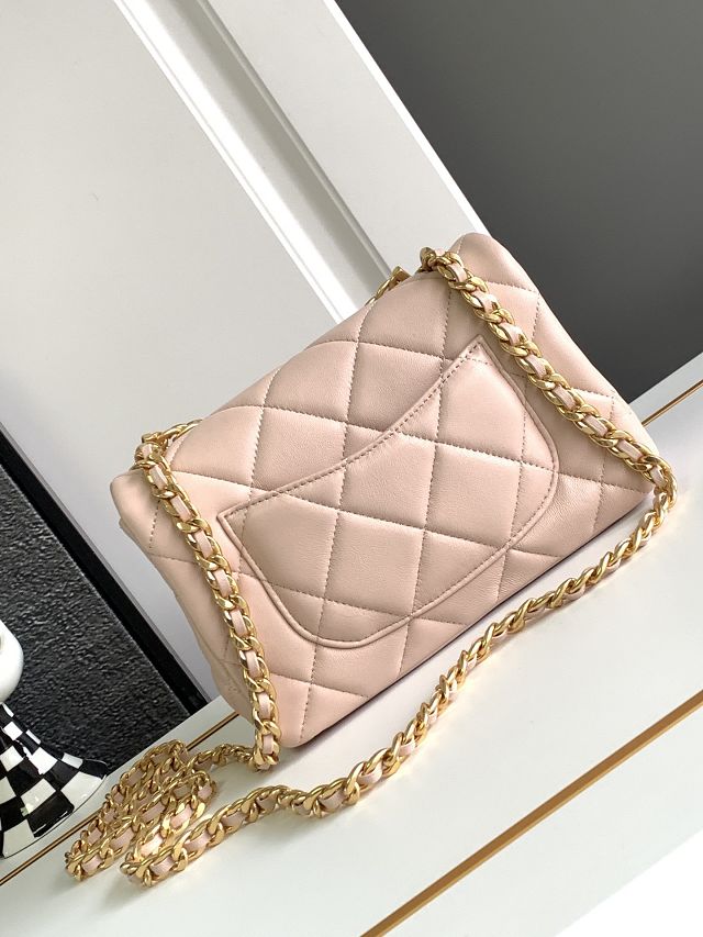 2024 CC original lambskin mini flap bag AS4595 pink