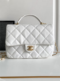 2024 CC original lambskin top handle flap bag AS4680 white