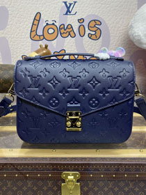 2017 louis vuitton original monogram empreinte pochette metis M41487 navy blue