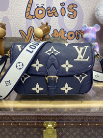 Louis vuitton original calfskin diane satchel M47161 navy blue