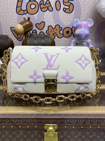 Louis vuitton original calfskin favorite bag M45836 white&purple