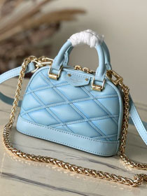 Louis vuitton original lambskin nano alma handbag M83049 blue