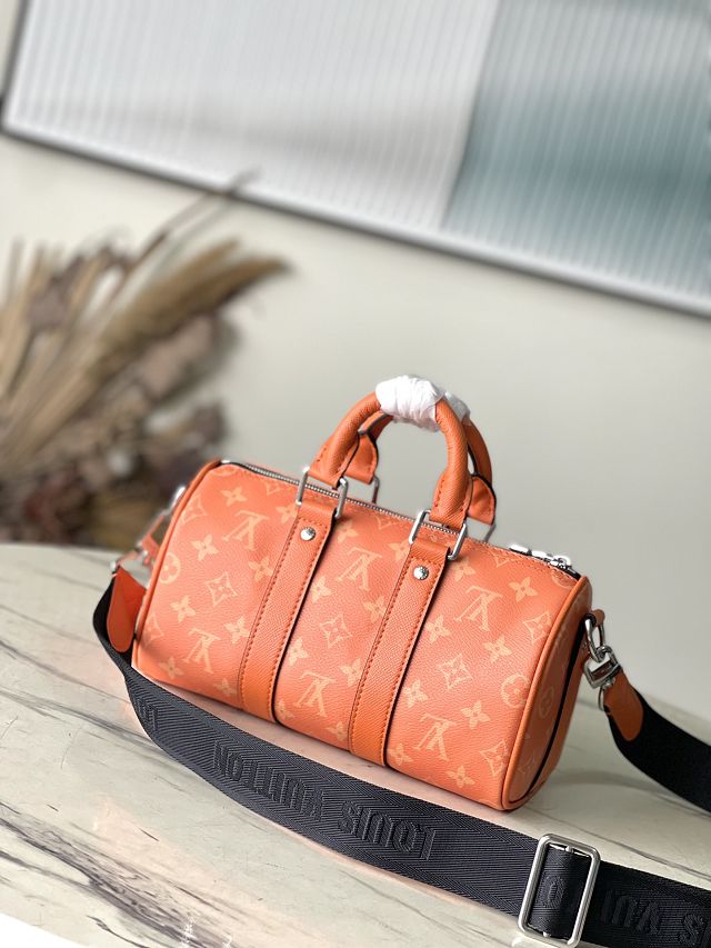 Louis vuitton original monogram canvas keepall 25 M31044 orange