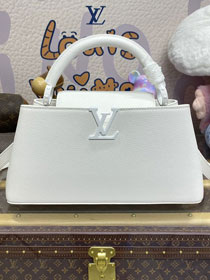 Louis vuitton original calfskin capucines east west MM M23948 white