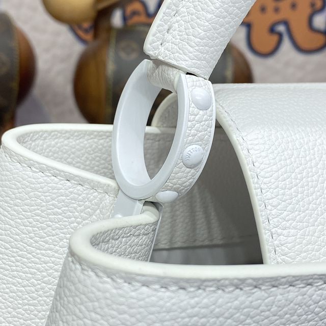 Louis vuitton original calfskin capucines east west MM M23948 white