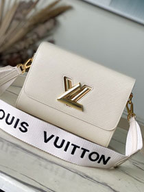 Louis vuitton original epi leather twist traveler mm M24765 white