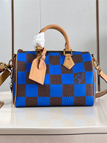 Louis vuitton origianl damier canvas speedy 25 N40585 blue