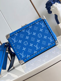 Louis vuitton original monogram canvas clutch box M10611 blue