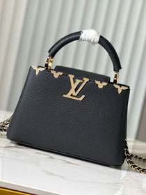 Louis vuitton original calfskin capucines BB handbag M20815 black