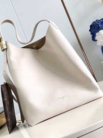 Louis vuitton original calfskin low key hobo bag M25022 white