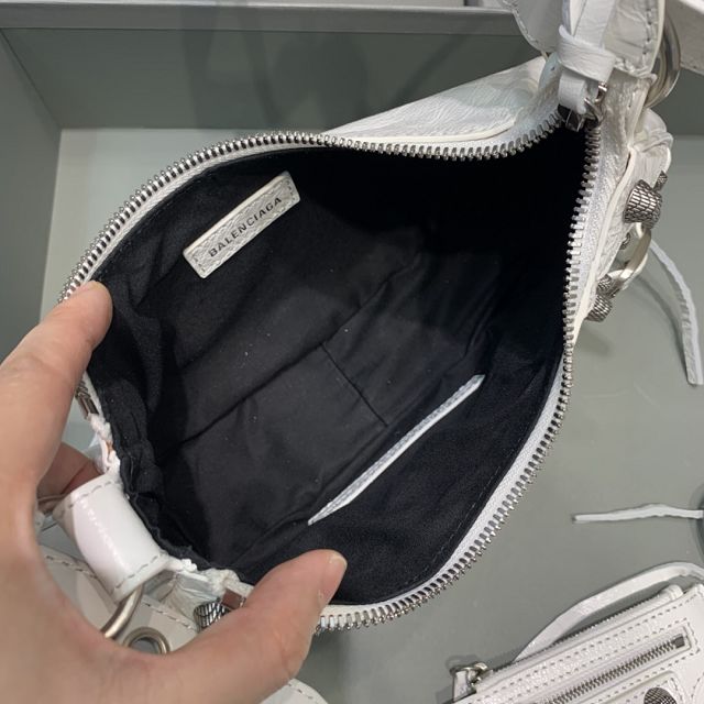 Balenciaga original lambskin le cagole xs shoulder bag 6713091 white