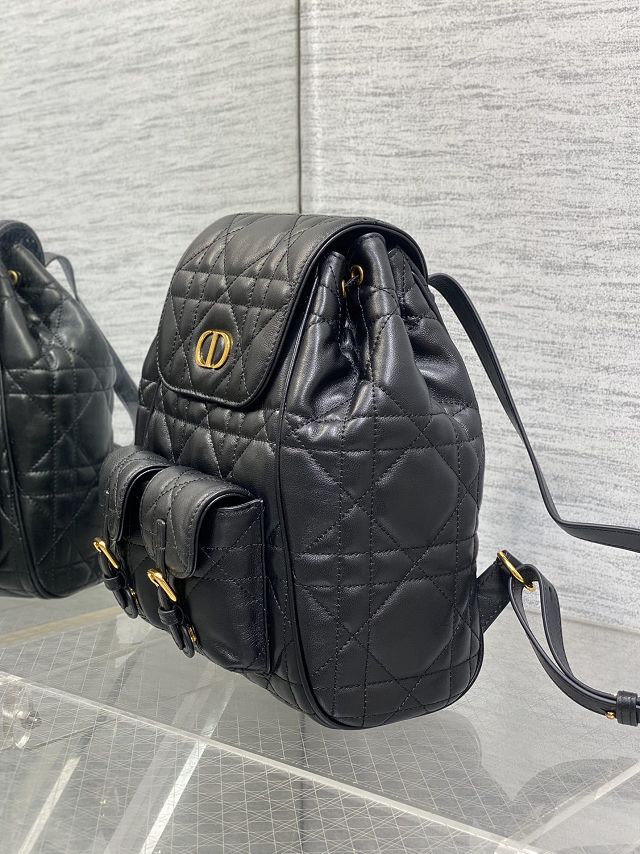 Dior original lambskin medium caro backpack M6301 black
