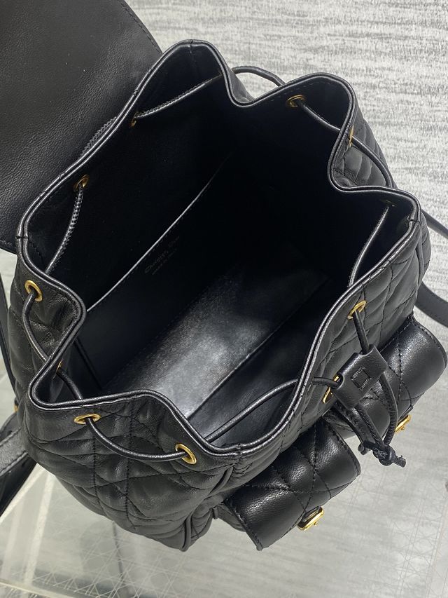 Dior original lambskin medium caro backpack M6301 black