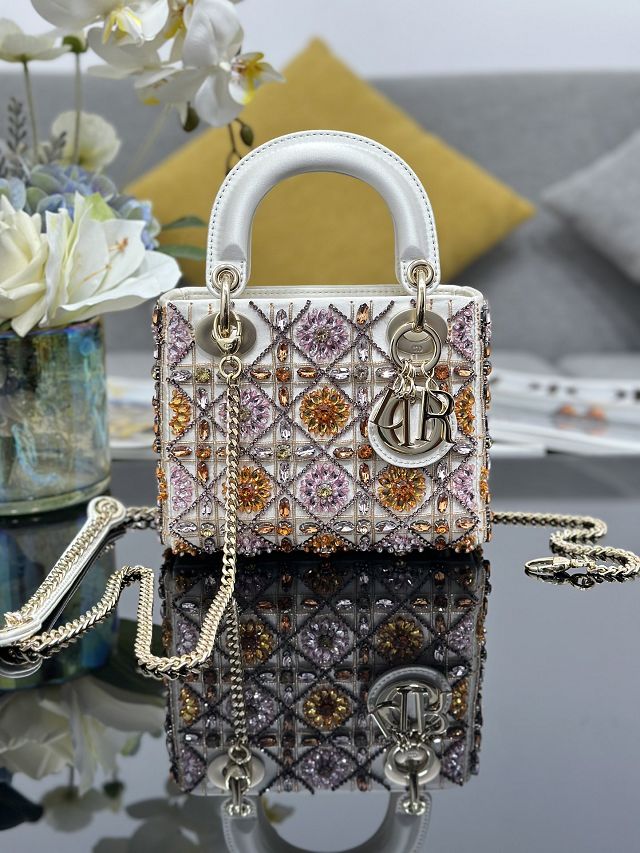 Dior original lambskin mini lady bag M0505 