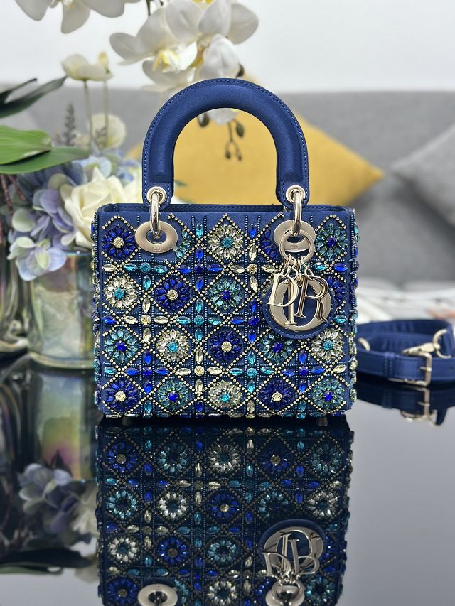 Dior original lambskin mini lady bag M0505 