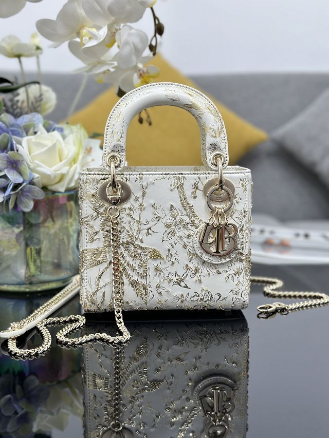 Dior original lambskin mini lady bag M0505 