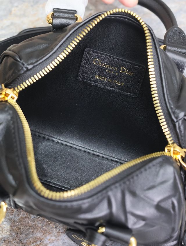 Dior original calfskin groove 17 nano bag S4000-2 black