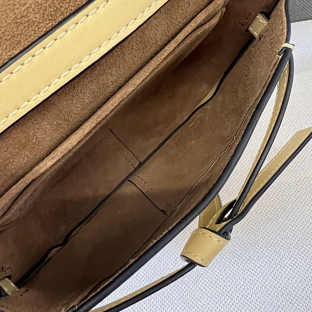 Loewe original calfskin mini gate dual bag A650N46 yellow